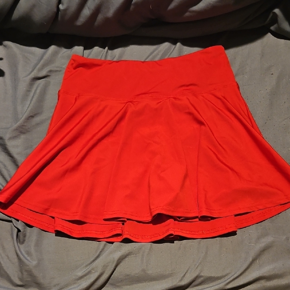 Red Women's Workout Skort